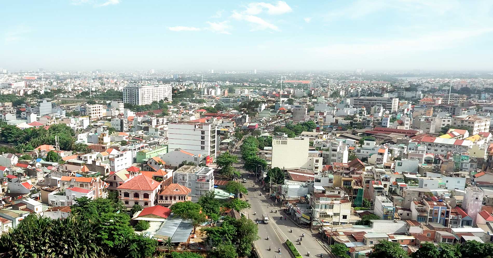 Hướng nhìn về đường Nguyễn Xí